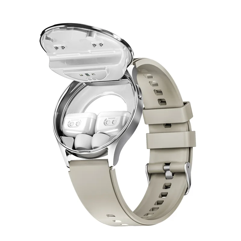Earphone 2-in-1 Metal Case IP67 Waterproof Flap Sports Pedometer Watch