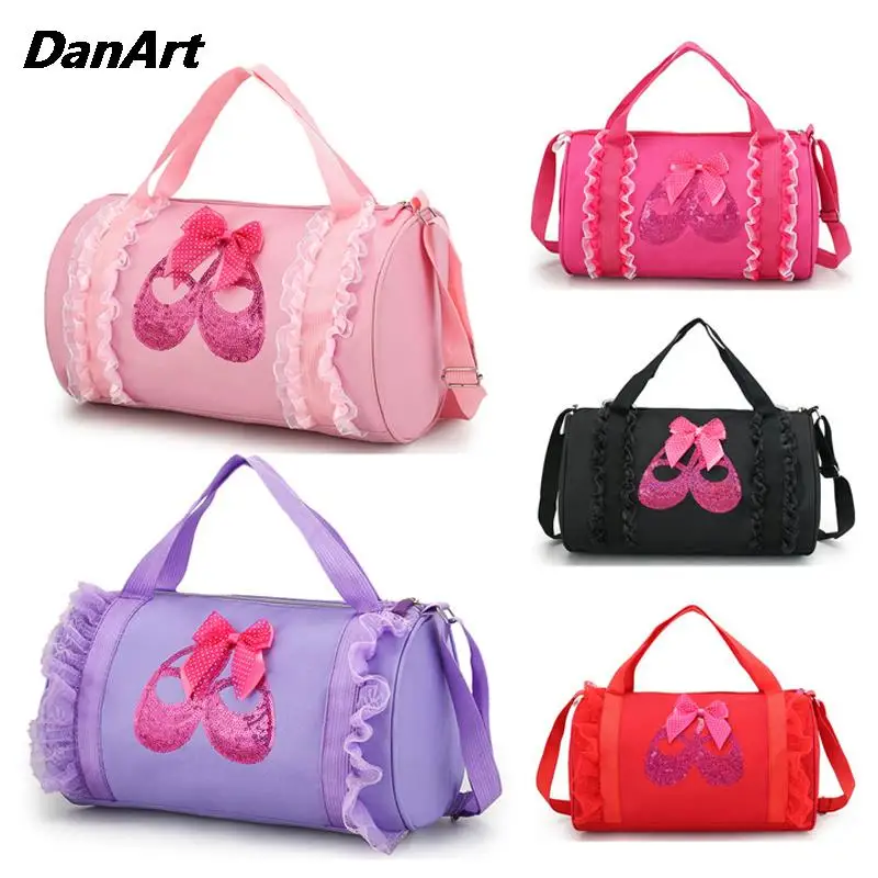 Children's Dance Bag  Ballet Latin Dance Bag Shoulder Crossbody Sport Bag For girls Fitness Travel Yoga Handbag Storage Bag