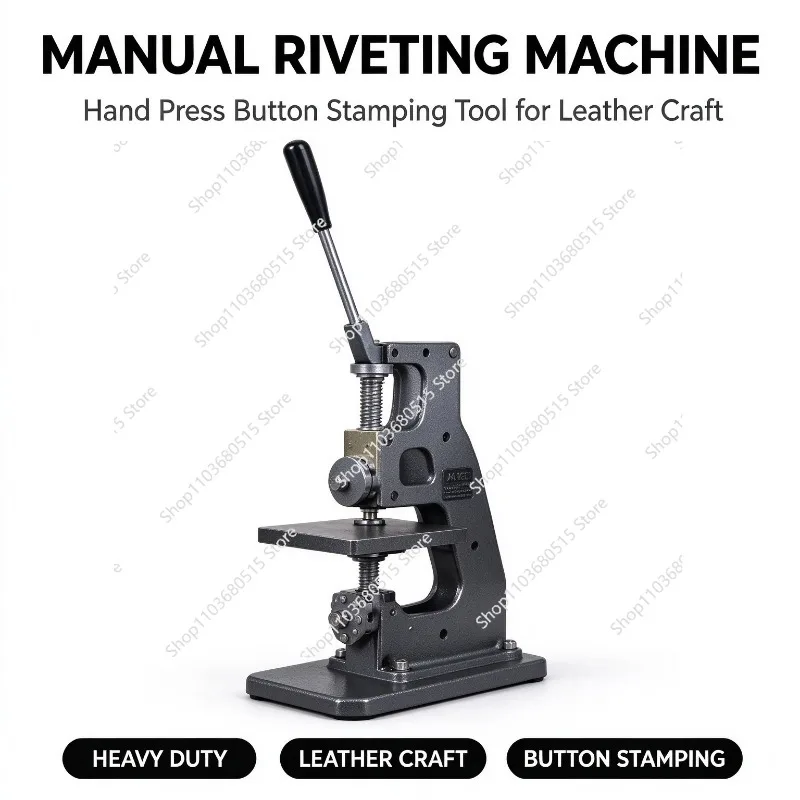 Manual Button Press Machine, Multi Mold For Snap Button Rivet Eyelet Hardware Hole Punch Installation, Practical Reliable
