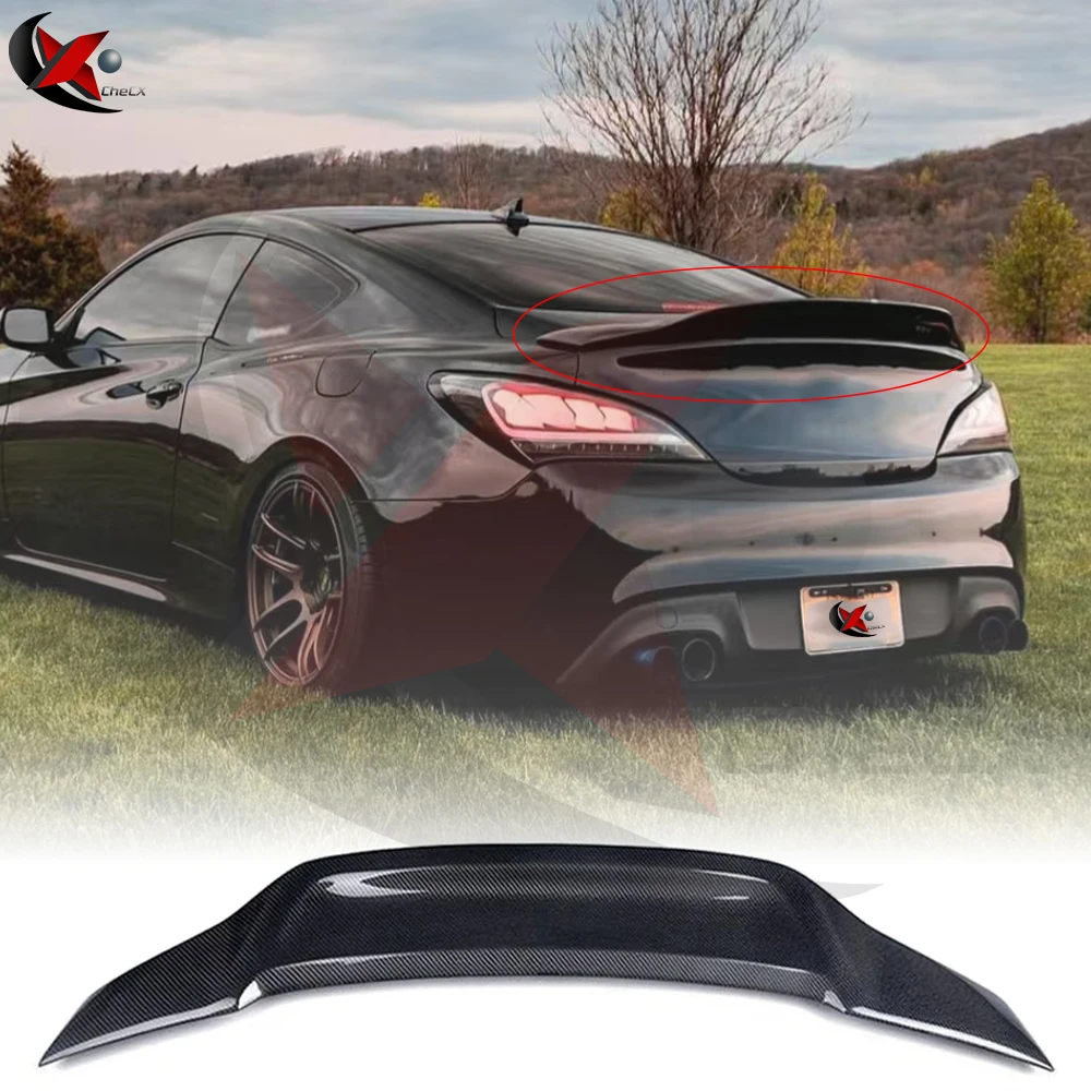 

For Hyundai Genesis Coupe Spoiler 2009 10 11 12 13 14 15 Year Glossy Carbon Fiber/FRP Rear Wing R Style Spoiler Accessories