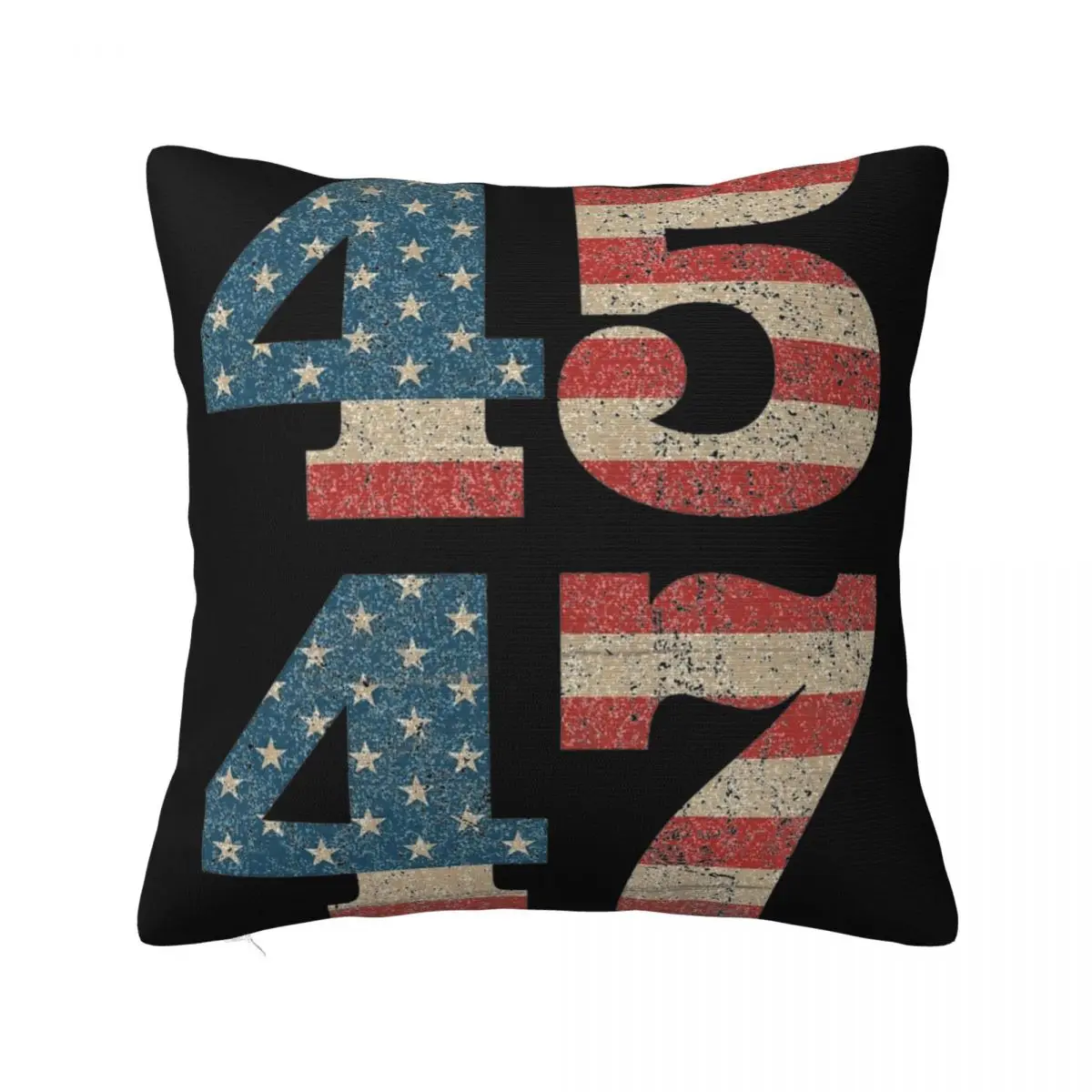 45 47 Trump 2024 Vintage USA American Flag Pillow Cover Accessories Soft Cushion Cover Decor Pillow Case Cover Sofa Multi-Size