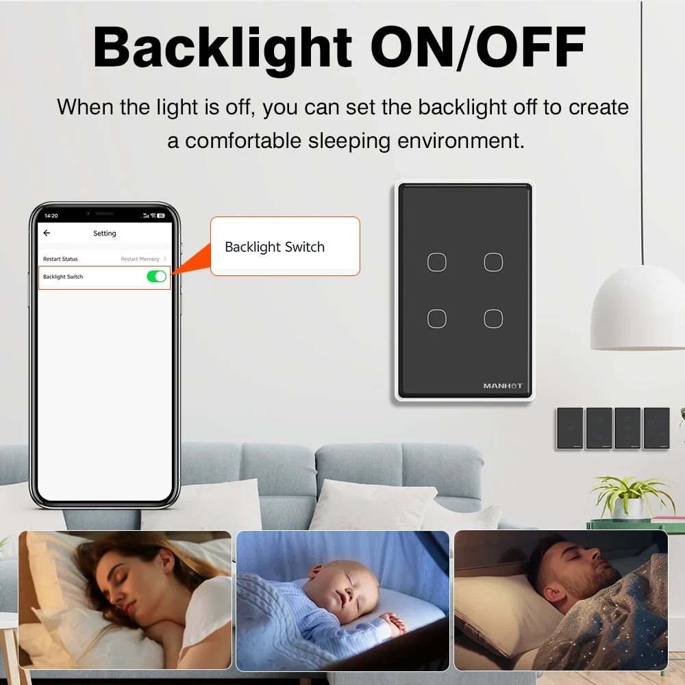 Tuya WiFi الولايات المتحدة اللمس الجدار مفتاح ذكي لا سلك محايد 1/2/3/4 عصابة مفتاح الإضاءة الحياة الذكية APP التحكم دعم أليكسا جوجل المنزل