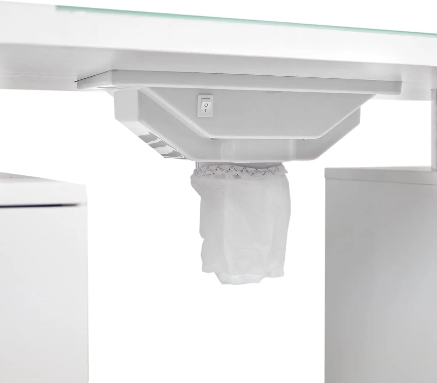 Mesa GLASS GLOW WHITE II Salon Nail Table Móveis e equipamentos de salão, versão leve