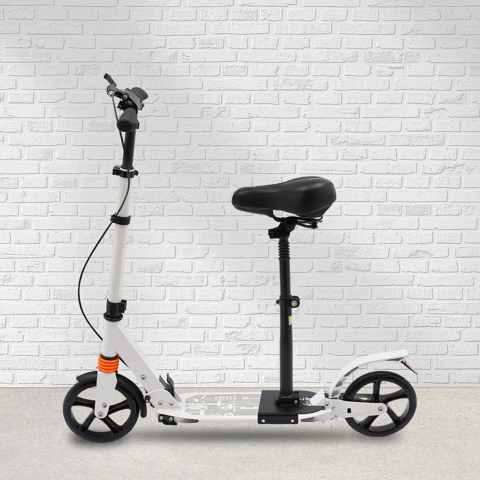 Schwarzer, faltbarer, stoßdämpfender Roller-Sitz, 50-68 cm höhenverstellbar, 100 kg Tragkraft, Komfortsattel für Xiaomi 365 Scooter