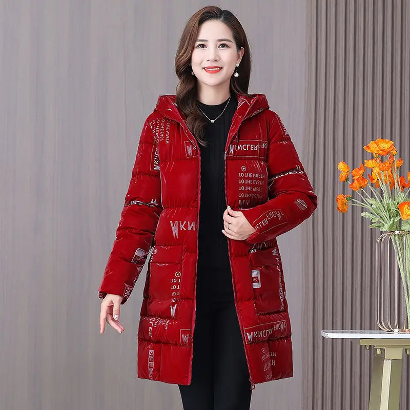 Snow Classic Winter Jacket Women Thick Coats Big Size Female Warm Parka Thick Cotton Outwear lace Soft Long Jackets New Retro FC