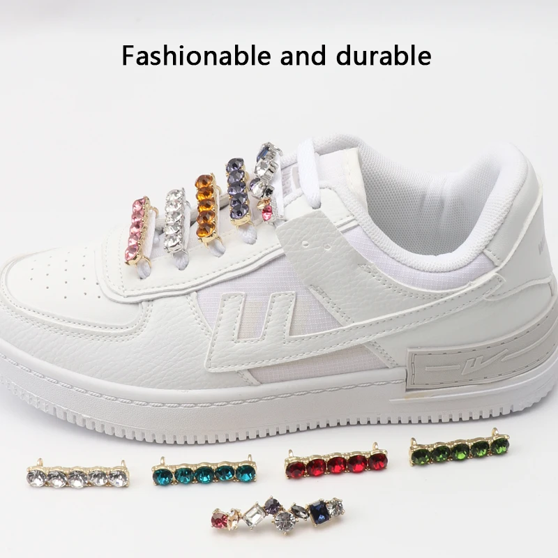 Shiny Rhinestone Shoelaces Buckle Creative Couple Shoes Decoration Jeweled Ins Canvas Shoelace Accessories Sneakers 1 Pcs