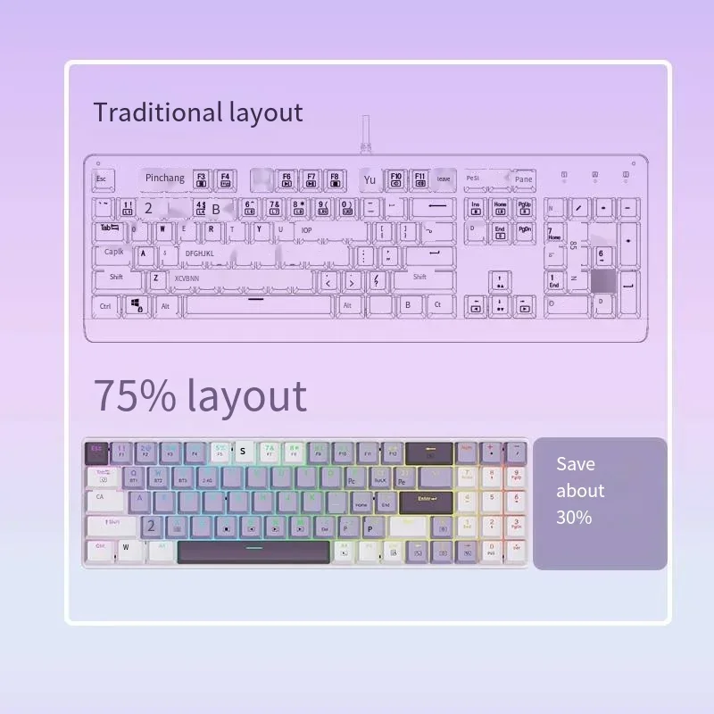 Imagem -02 - Teclado Mecânico sem Fio Bluetooth Personalizado Hot-swap Rgb Backlight Teclado para Jogos Modos Redragon-k608