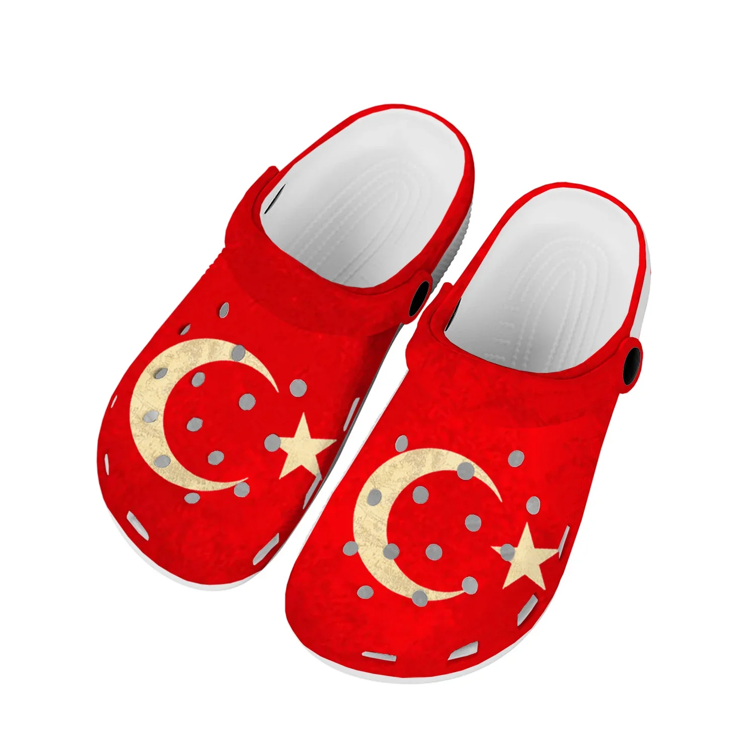 

Turkish Flag Home Clogs Custom Water Shoes Mens Womens Teenager Turkey Shoe Garden Clog Breathable Beach Hole Slippers