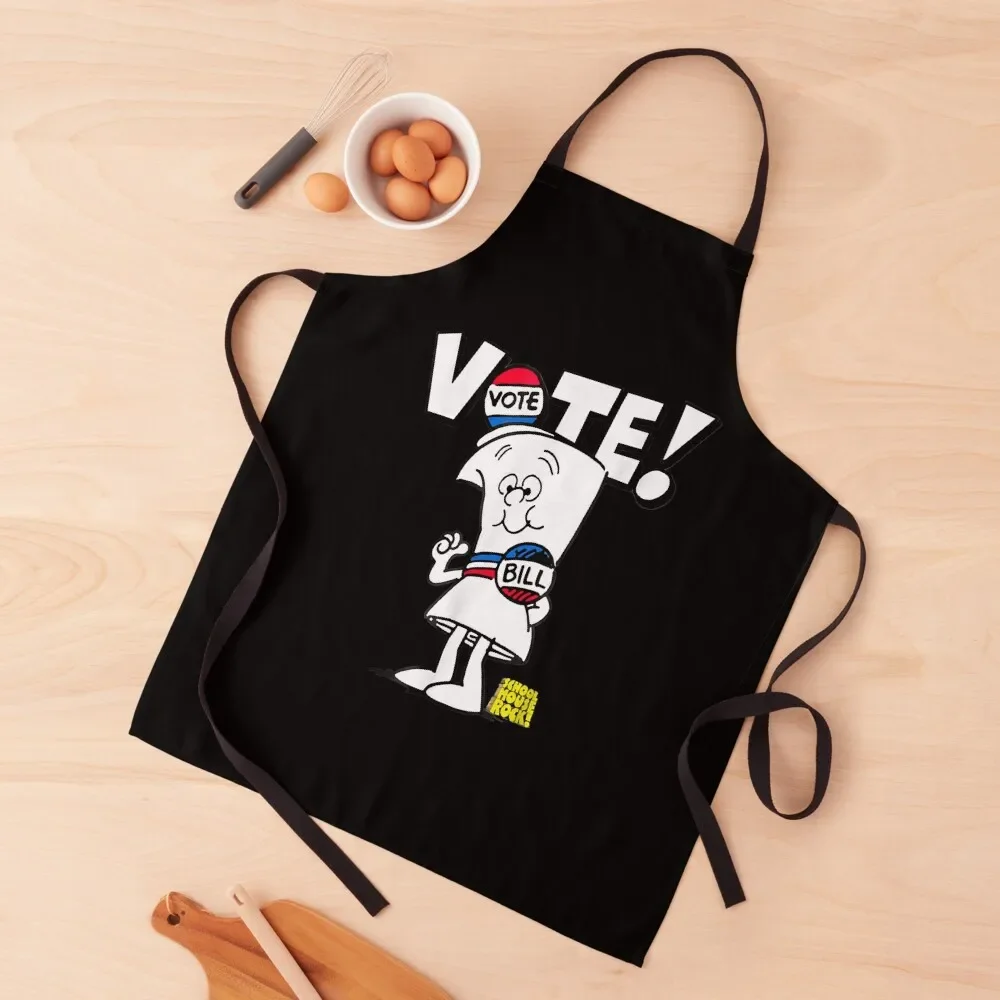 Great Model Schoolhouse Rock Vote With Bill Christmas Apron Kitchen Items Cooking Clothes Apron