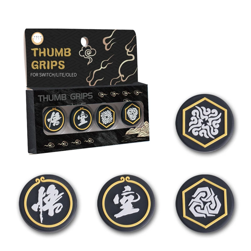 غطاء قبضة عصا إبهام سيليكون ، غطاء عصا تحكم لسوني PS5 ، PS4 نحيف ، Xbox One Series X ، S ، meth Wukong Switch Pro ، NS Oled Lite