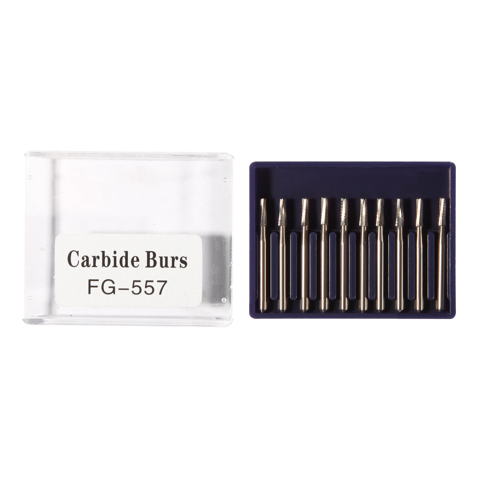 hot sale 10Pcs/Pack high-quality den tal Carbide Burs Fissure Type Carbide Burs cylindrical Tungsten Steel burs