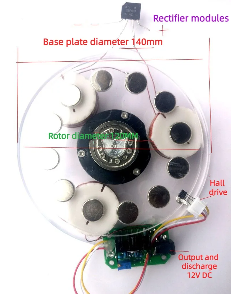 

Brushless, Hall, Single Coil, Coreless Disk Generators High Speed Motors