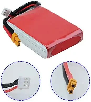 7.4V 3500mAh 8C 2S1P HV Lipo Battery for Frysky Taranis QX7 Transmitter TX Remote Control RC Parts