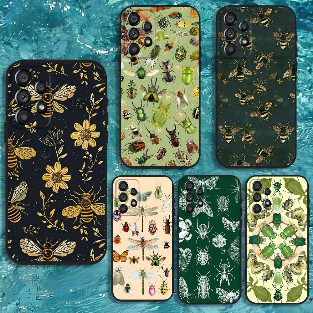 

Biology Art Bugs And Insects Phone Case For Samsung Galaxy A20,A21s,A22,A31,A32,A52,A53,A72,73,A80 Soft Black Cover