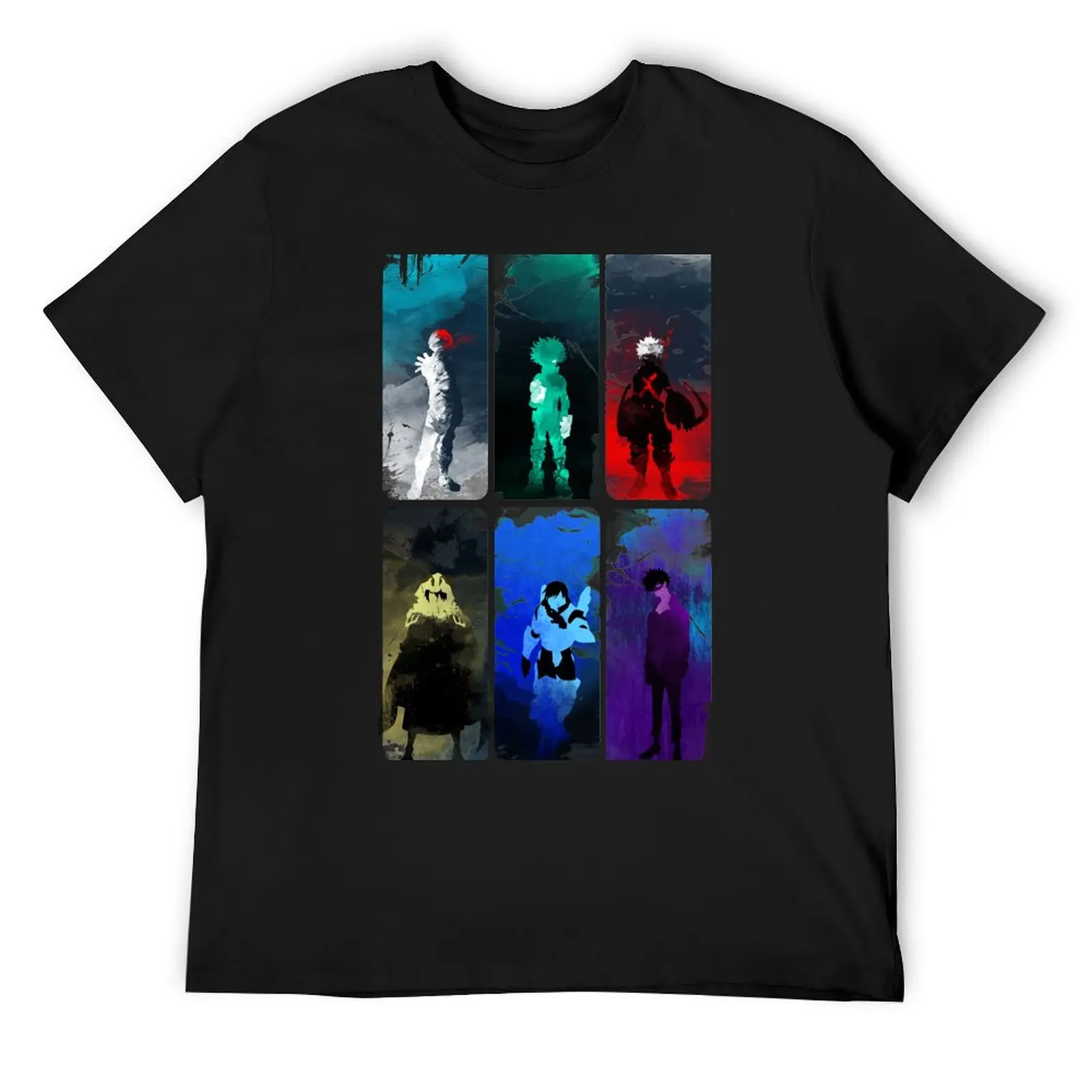 

What is your power (6 heroes) T-Shirt fashion shirts anime clothes plain mens graphic t-shirts big and tall