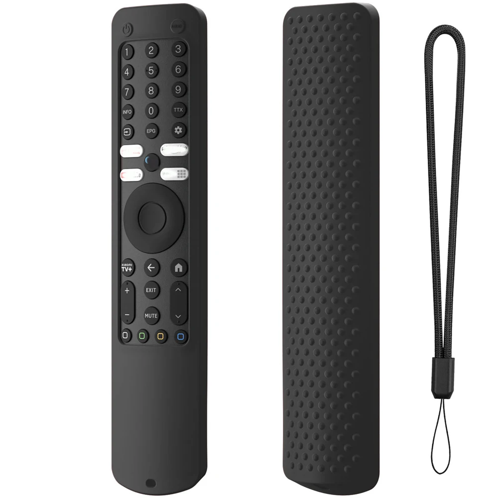 Silicone Case Remote Case Anti-slip Protective Cover Anti-Drop Skin Sleeve For Xiaomi XMRM-ML With Anti-lost Lanyard