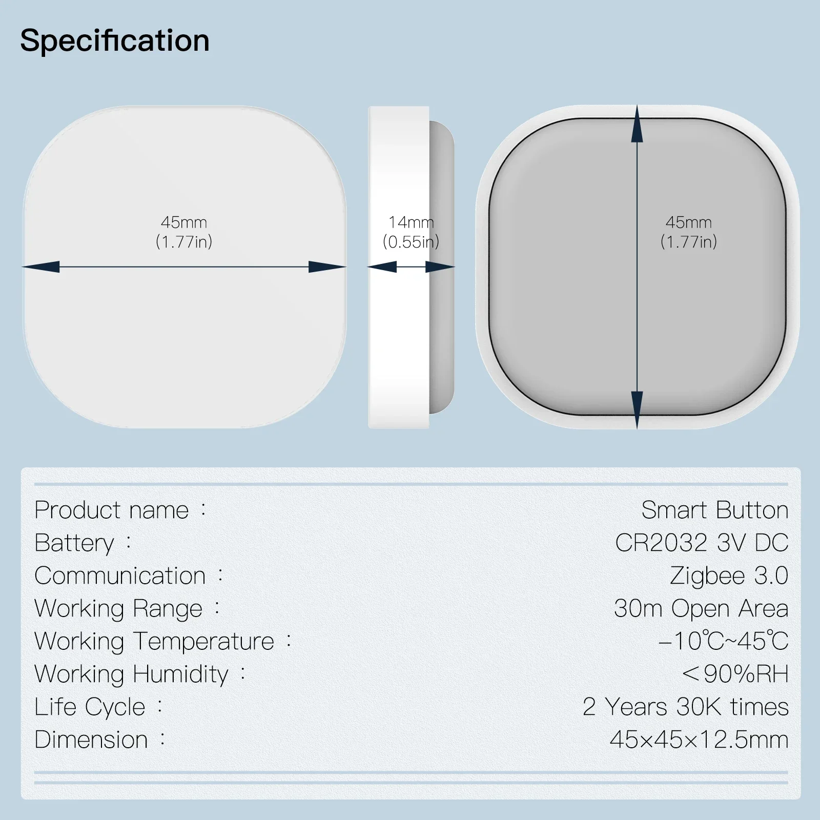 Tuya ZigBee Smart Key Switch Controller chiave telecomando wireless Collegamento multi-scena Smart Switch Automazione alimentata a batteria