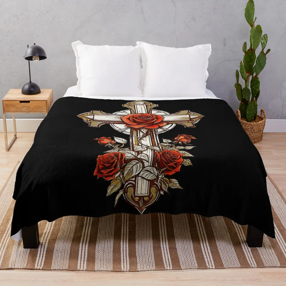 

Rosicrucian Rose Cross Throw Blanket christmas decoration Warm Blankets