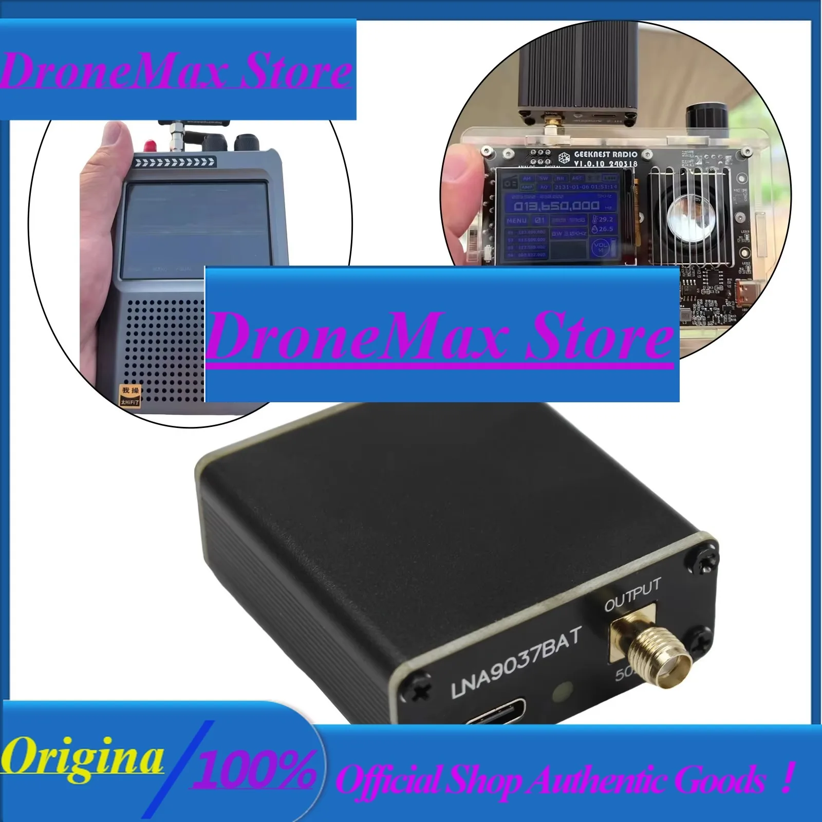 DroMa10k-6GHz Full Band Power Preamplifier With SMA Female Connector Low Noise Gain Block Amplifier RF Amplifier Module For RF &