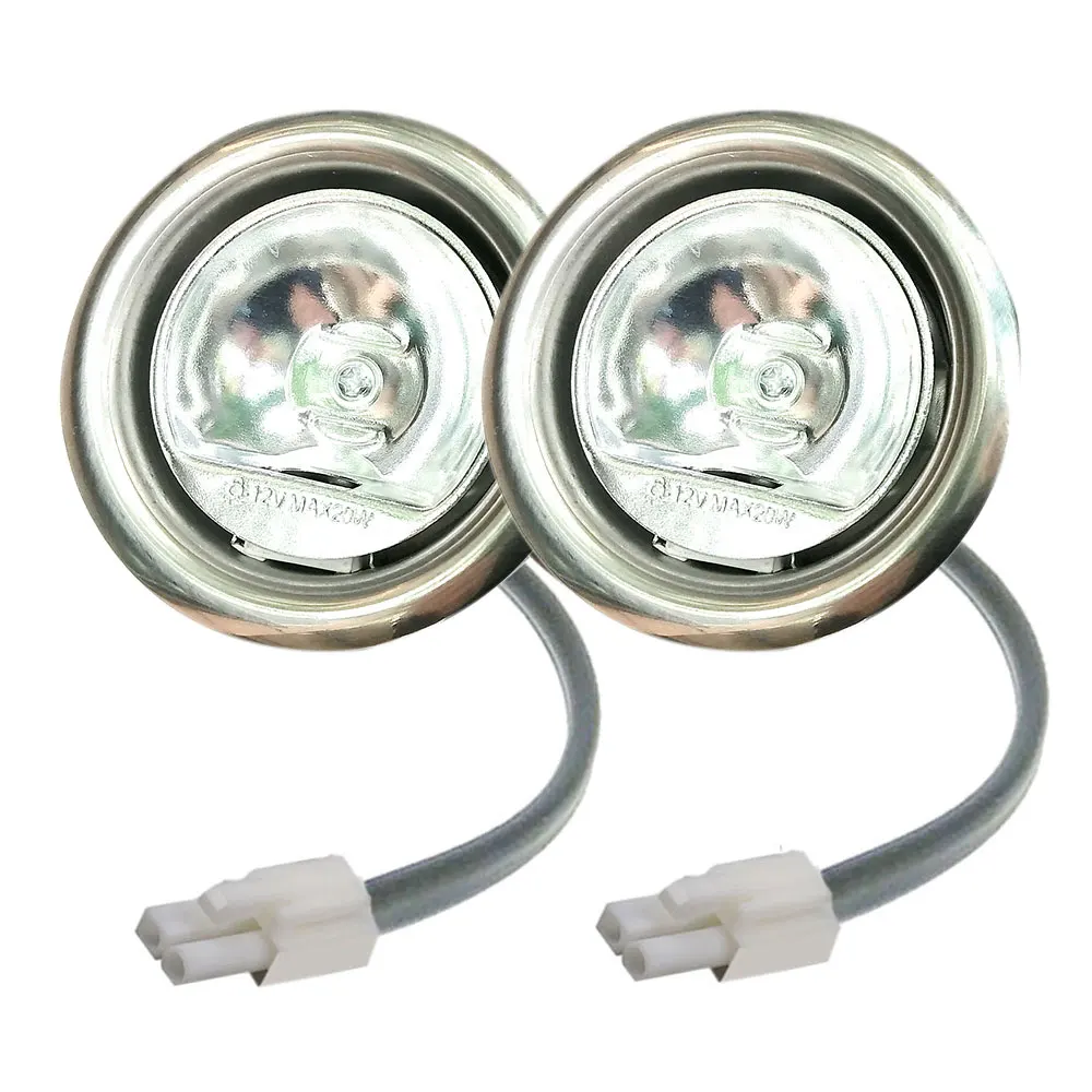 2-Piece 64mm G4 Halogen Bulbs Fixtures 50mm Puck Lights Fitting Cupboard Light Shell for G4 LED Light G4 Halogen Light Bulb