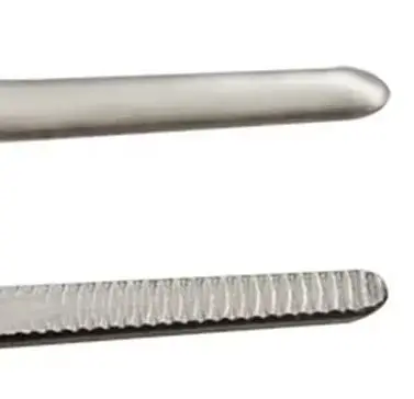 

Thickened stainless steel tweezers round head with teeth dressing tweezers straight elbow gripping tool clamp