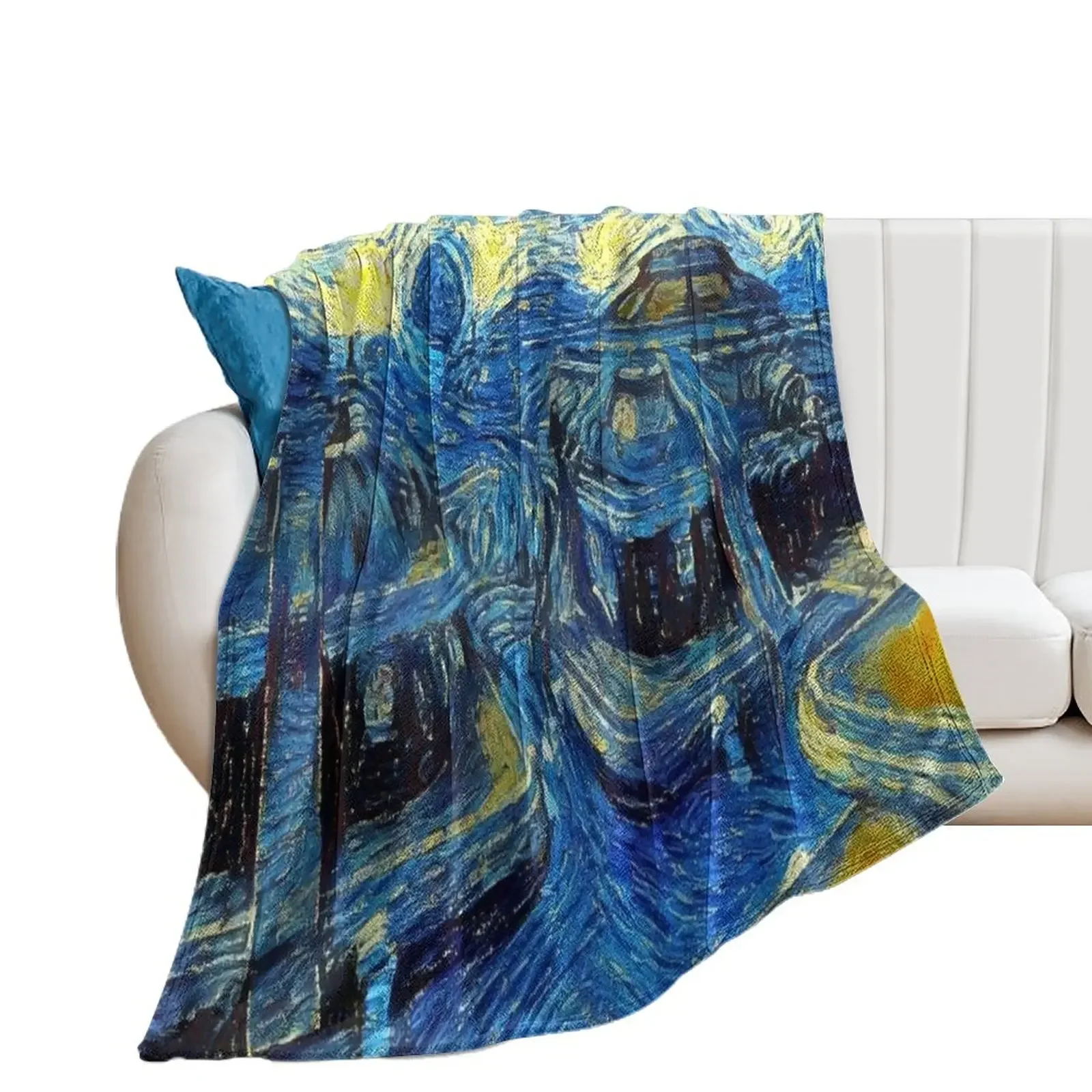 Vivec City Morrowind Starry Night Throw Blanket Flannel Fabric sofa bed Furry Beach Blankets