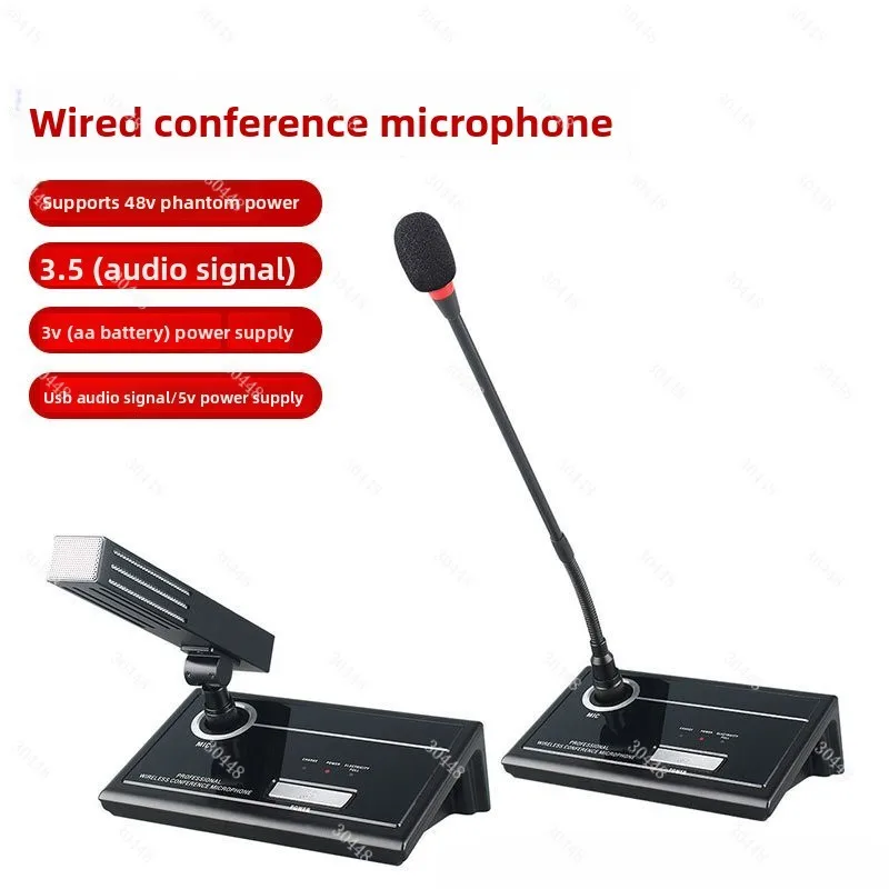 Wired Gooseneck Conference Microphone for Computer Audio, Broadcast, Speech, Wedding Live Streaming, and Professional Recording