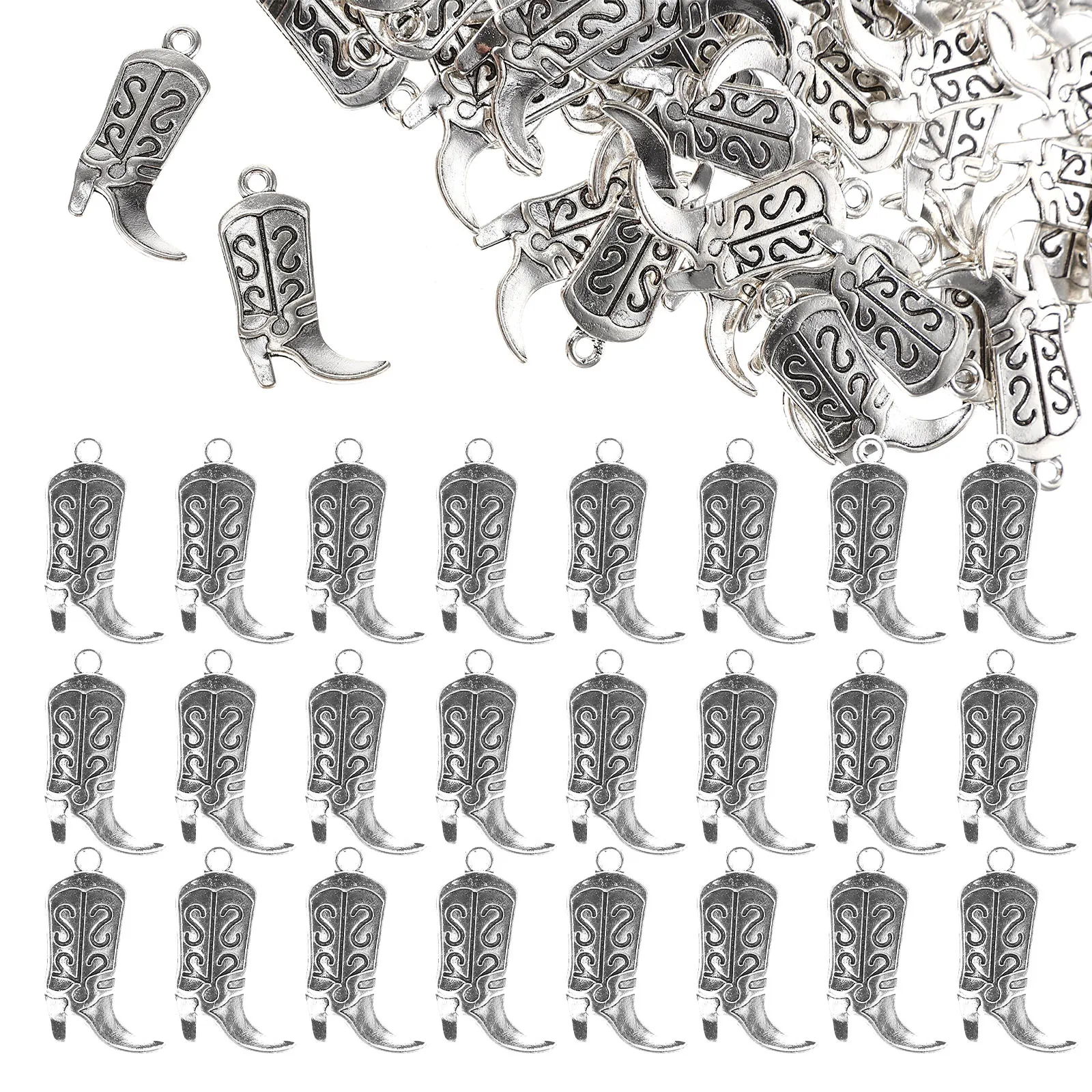 

100pcs Alloy Jewelry Accessories Boot Design Charms for Necklace Bracelet Making DIY Craft Supplies Lightweight Gifts