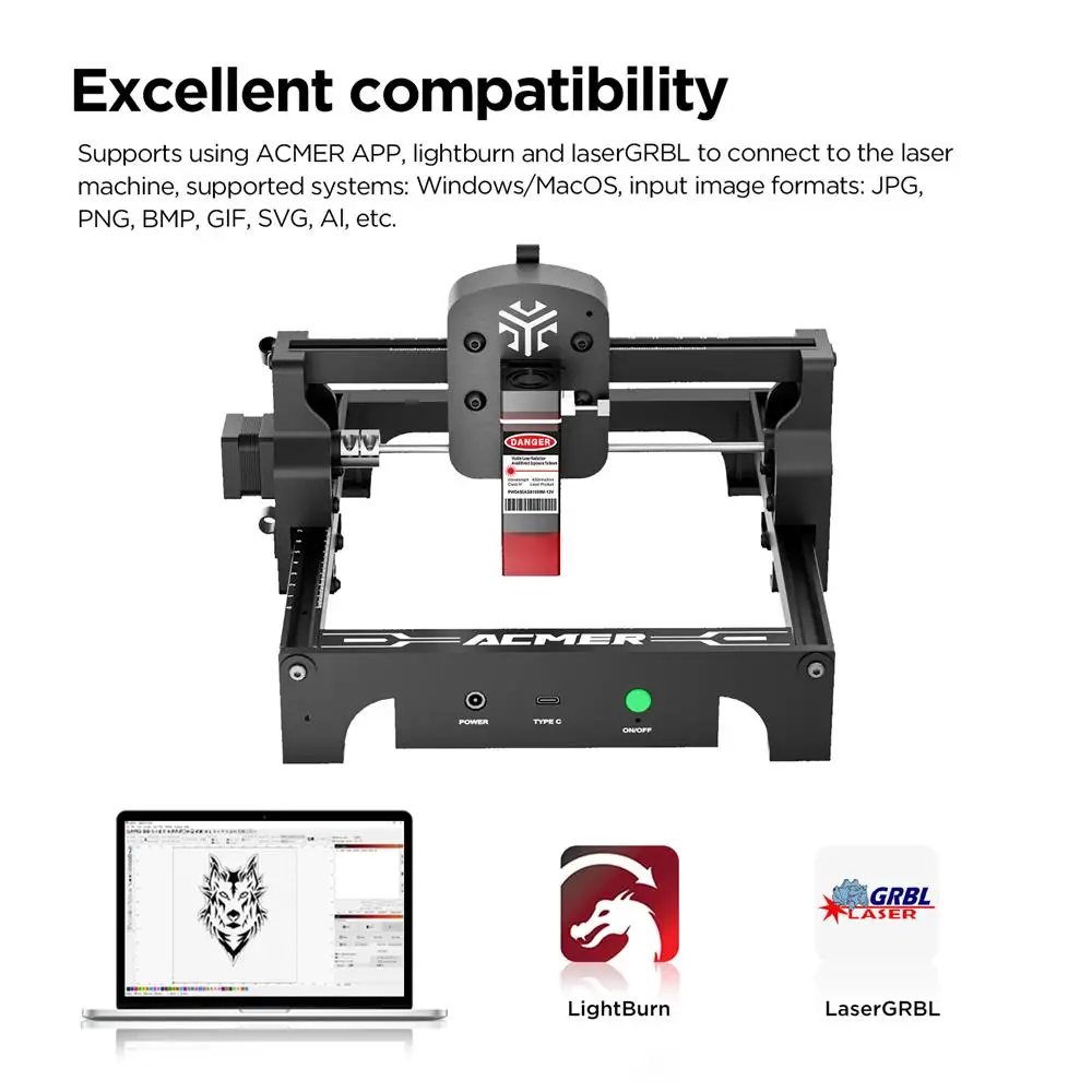 Imagem -06 - Daja Dj6 Máquina de Gravação a Laser Cnc Mini Impressora para Fazer Emblemas Papel Madeira Plástico Cortador Couro