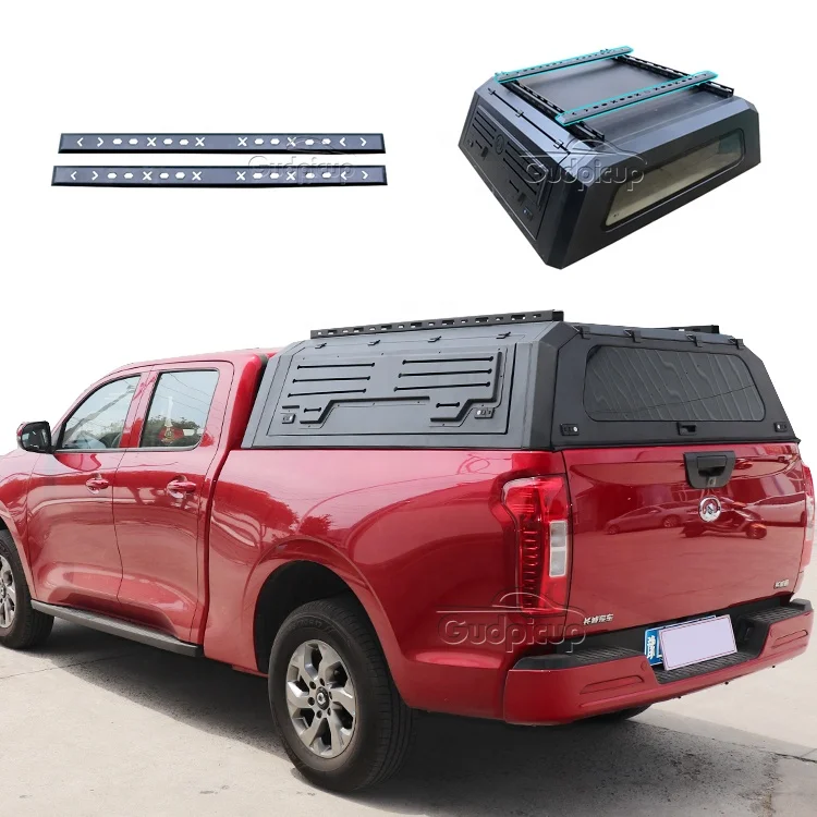 

pickup canopy with sliding window Truck Bed Cover Canopy Aluminum Steel Hard Top for T60 T70 roof rack