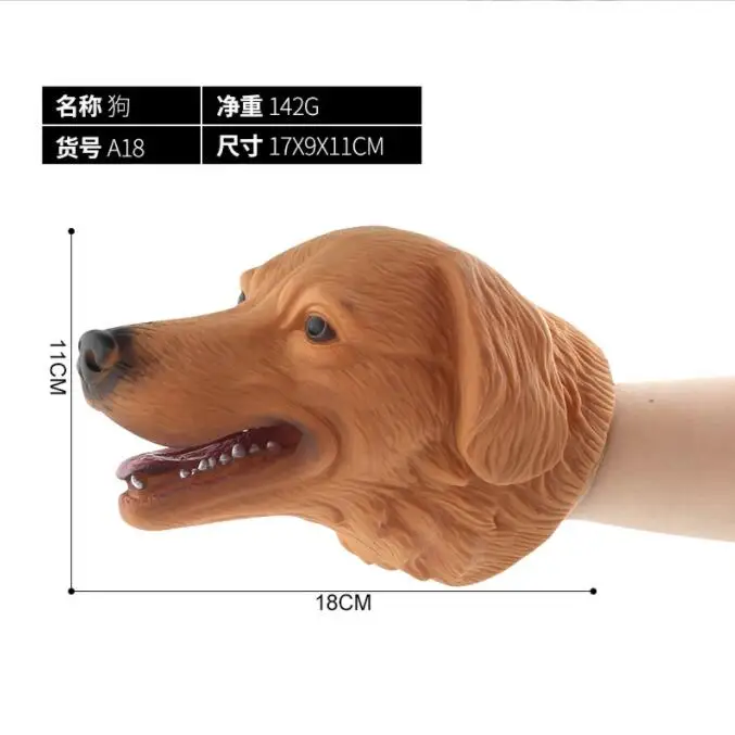 mouth hand puppet Soft Vinyl Rubber Dogs cats Animal Hand Puppet FIGURE TOYS FOR Children Educational BIRTHDAY GIFTS