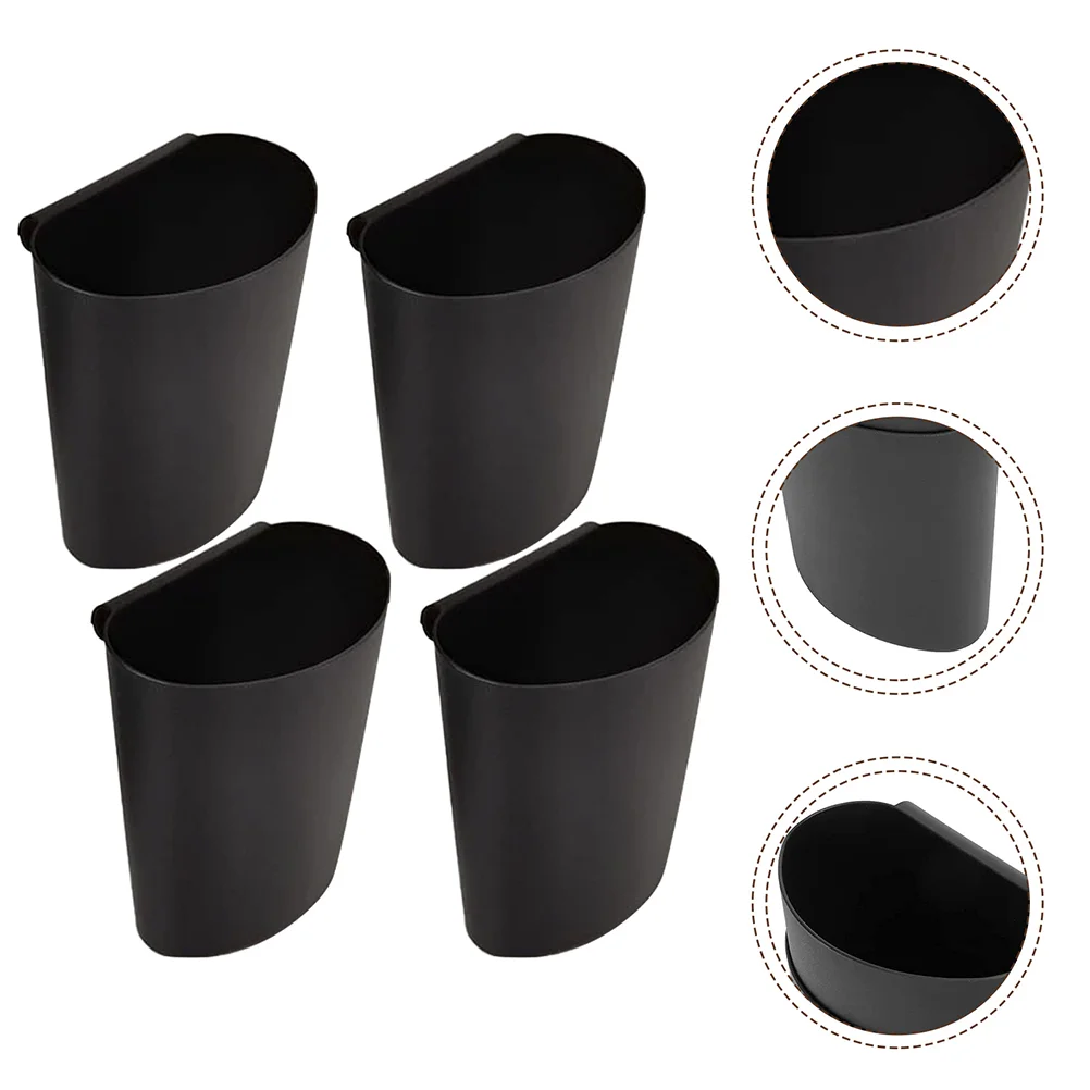 

4 Pcs Storage Basket Collecting Waste Bin Rolling Hanging Bins Cart Accessories Cup Holder Container Shopping Trolleys