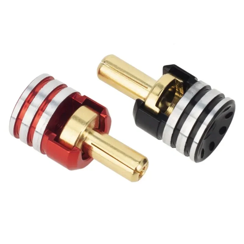 1 black + 1 red two radiator brass bullet banana plug RC car battery connector