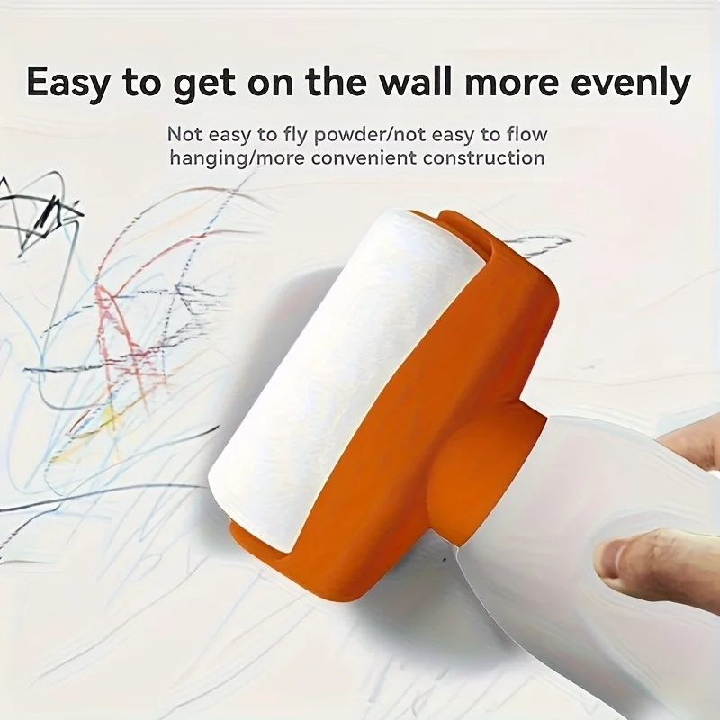 Portable Small Wall Touch-Up Paint Roller Kit, Labor-Saving Wall Repaint Roller Tool with 500g Capacity Paint Container, Paint S