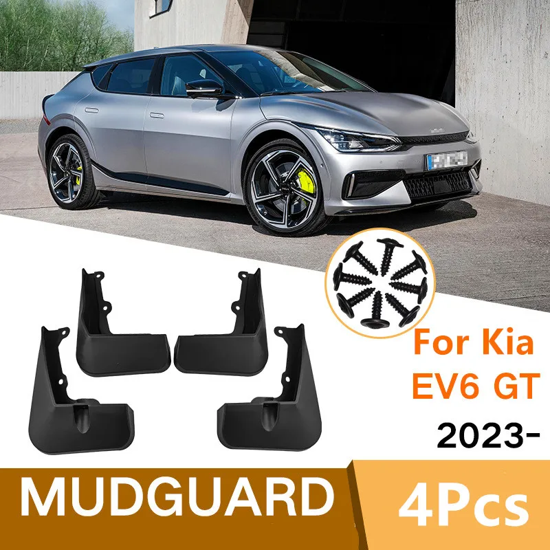 

For 2021 2022 2023 Kia EV6-GT Model 4Pcs Car Mud Flaps Splash Guards Fender Mudguard With Screws