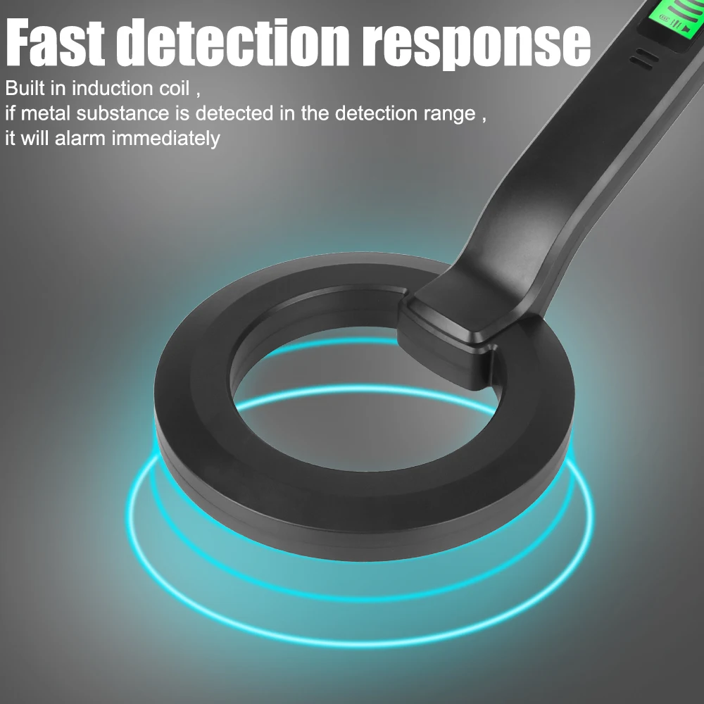 Portable Waterproof Metal Detector Multi-purpose Metal Detector High Sensitivity With Audio And Vibration Alarms 360 ° Scanning