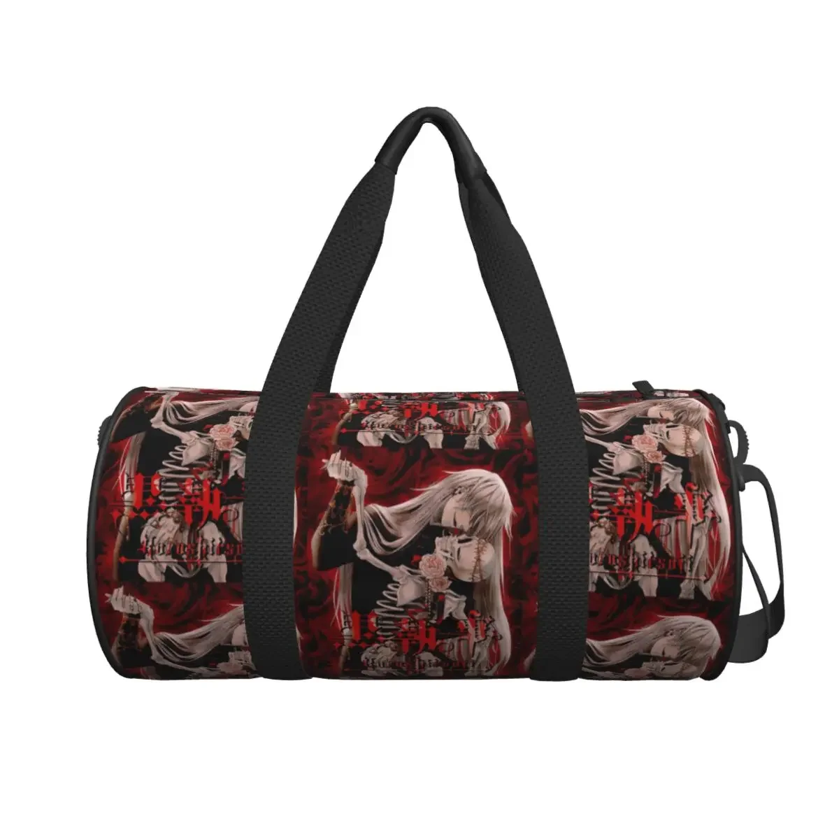 

Undertaker Black Butler Large Duffle Gym Bag Waterproof Duffle Travel Bags Handbags Fitness bag