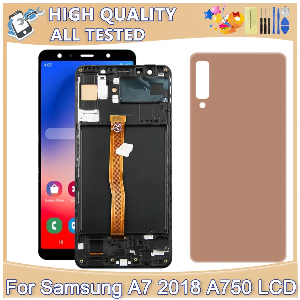 TFT For Samsung Galaxy A7 2018 A750 LCD Display Touch Screen Digitizer Assembly For Samsung A750 A750F LCD Screen Replacement