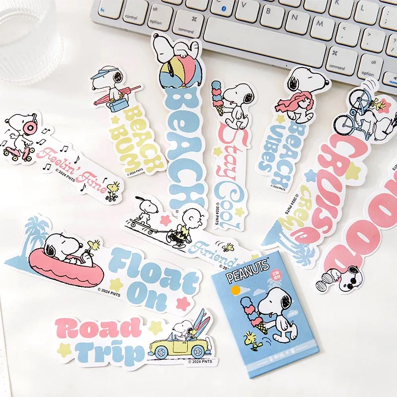 Imagem -03 - Kawaii Snoopy Memo Pad Bookmark Creative Dog Book Marks Papelaria Etiqueta Material Escolar Presente 10 Pcs por Bolsa