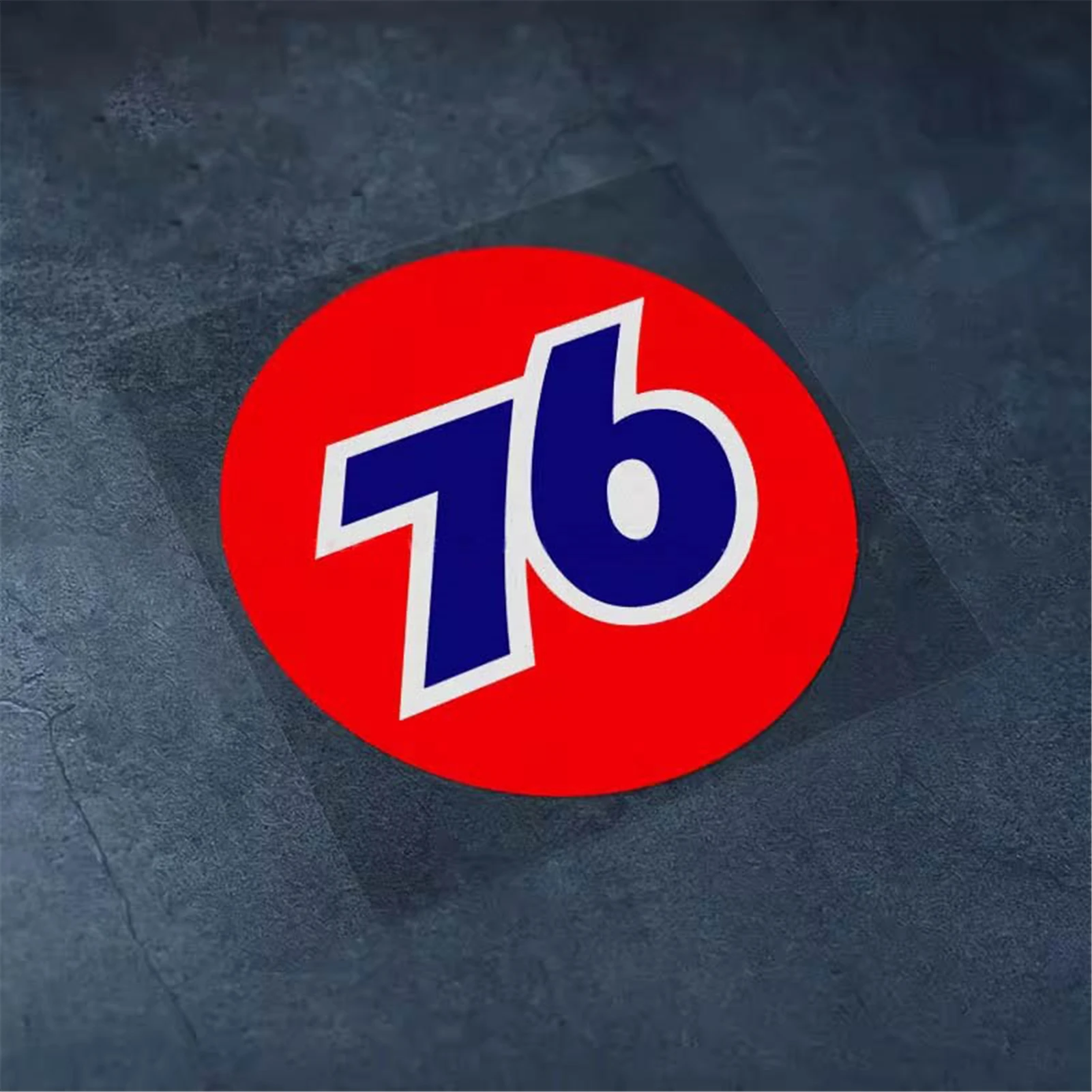

4Pcs Round Number 76 Waterproof Stickers Multi Colors Optional For Vehicle Motorcycle Helmet Laptop Vinyl Ornament Decals