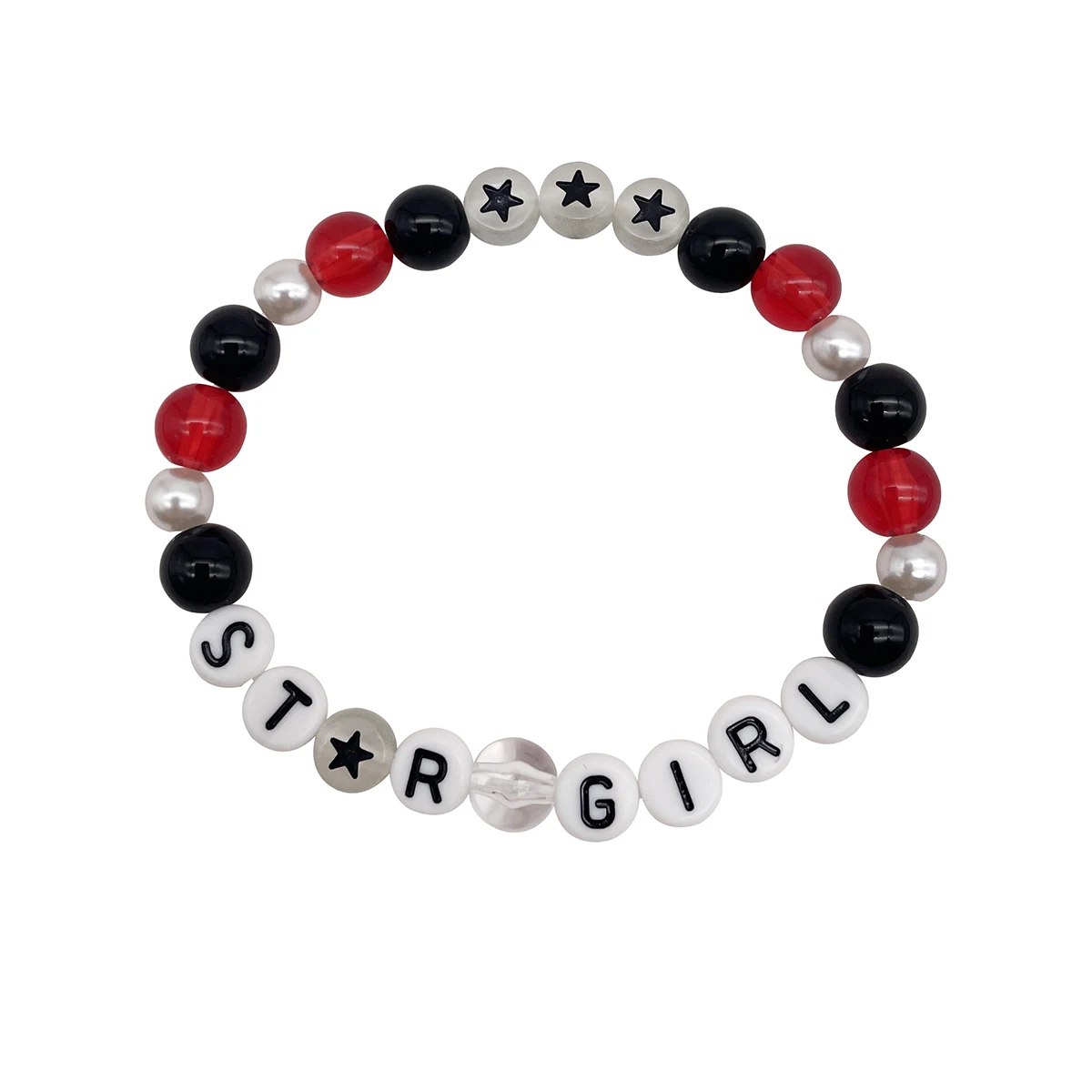Girls Letters Bracelets Handmade HipHop Star Girl Boy Acrylic Beads Adjustable Luminous Women Men Bracelets  Dropshipping