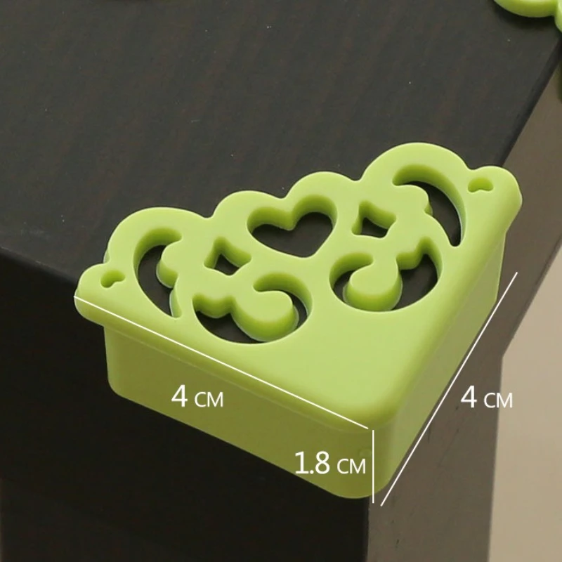 Protezioni angolari in silicone da 8 pezzi con elegante design a fiori cavi, eleganti protezioni per bordi da tavolo per la sicurezza e l'arredamento