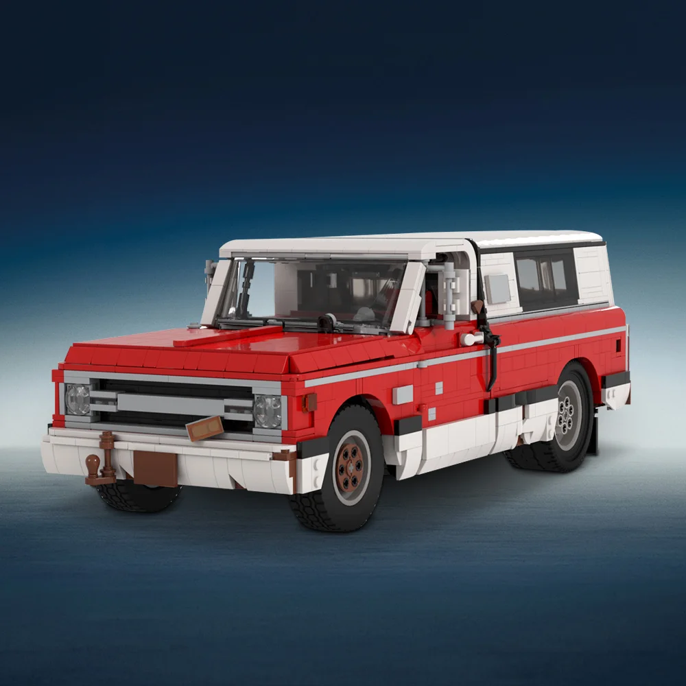 MOC Retro Technologyeds Farmtruck Bausteine Klassische Modell Lkw transport fahrzeug Ziegel diy Zusammengebautes Spielzeug Kinder Geschenk