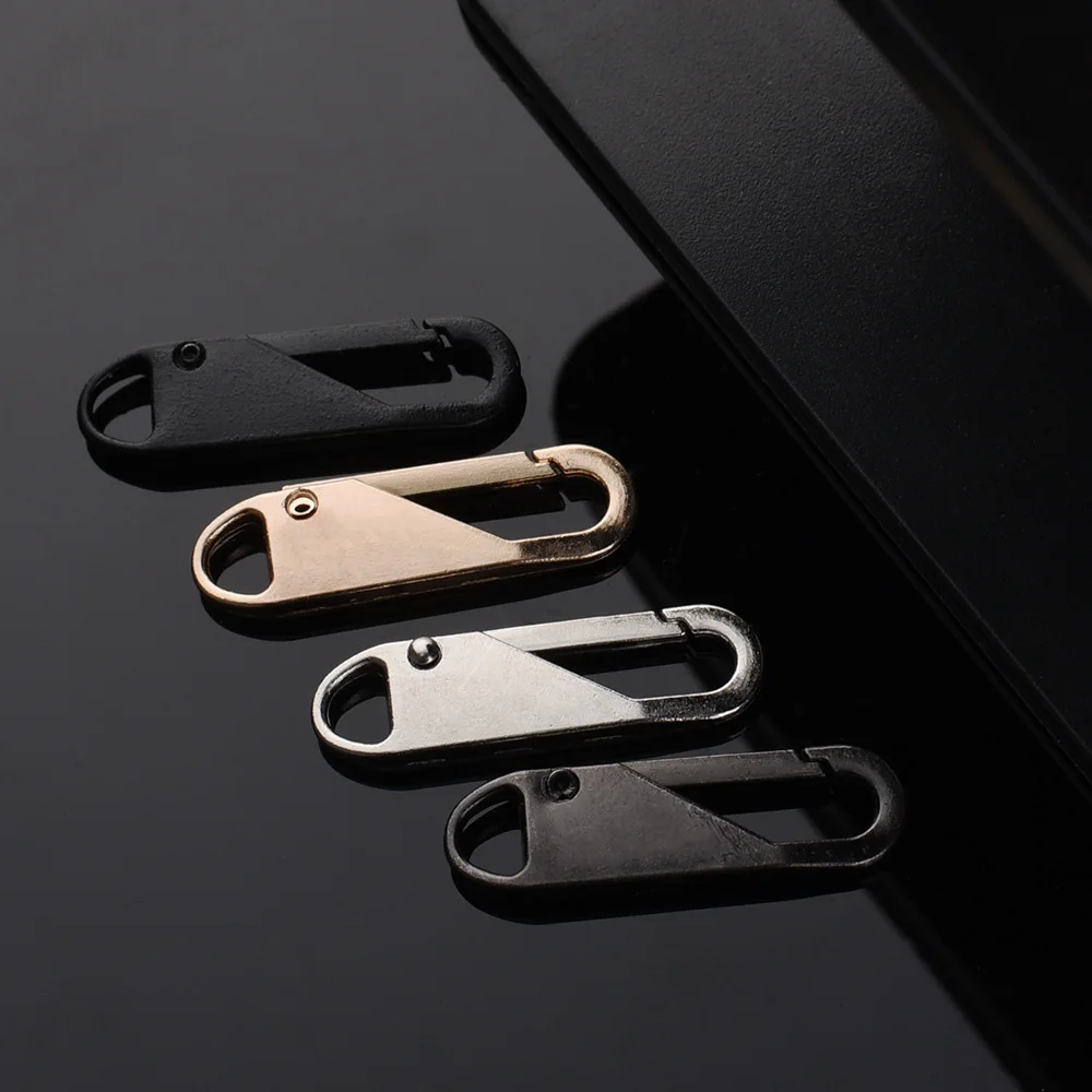 5 stücke Universal Ersatz Zipper Slider Metall Legierung Entfernung Zipper Puller Gepäck Tasche Zip Kopf DIY Handwerk Nähen Werkzeug Reparatur kit – Detail 3