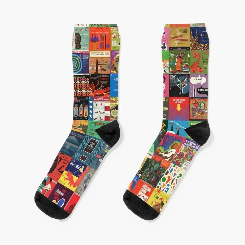 Album Covers Socks Running Lots sports and leisure christmas gift Socks Man Women's