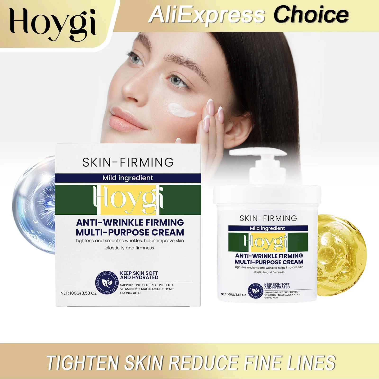 

HOYGI Anti Wrinkle Firming Cream Moisturizing Tighten Sagging Increase Skin Elasticity Refreshing Fast Absorbing Face Skin Care