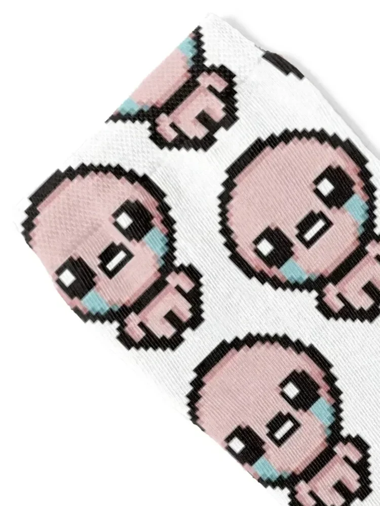 Isaac pixelart Socks New year's hiking basketball bright garter Socks For Women Men's