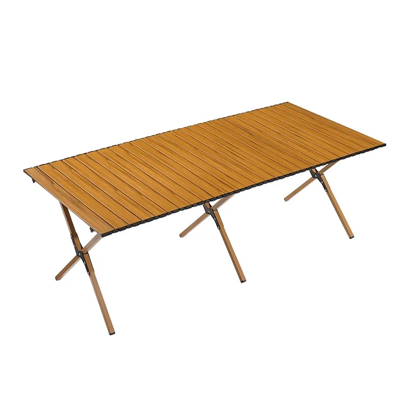 

Outdoor camping egg roll table oil-proof and waterproof leave-in dining table folding and portable 1.5 meters household barbecue