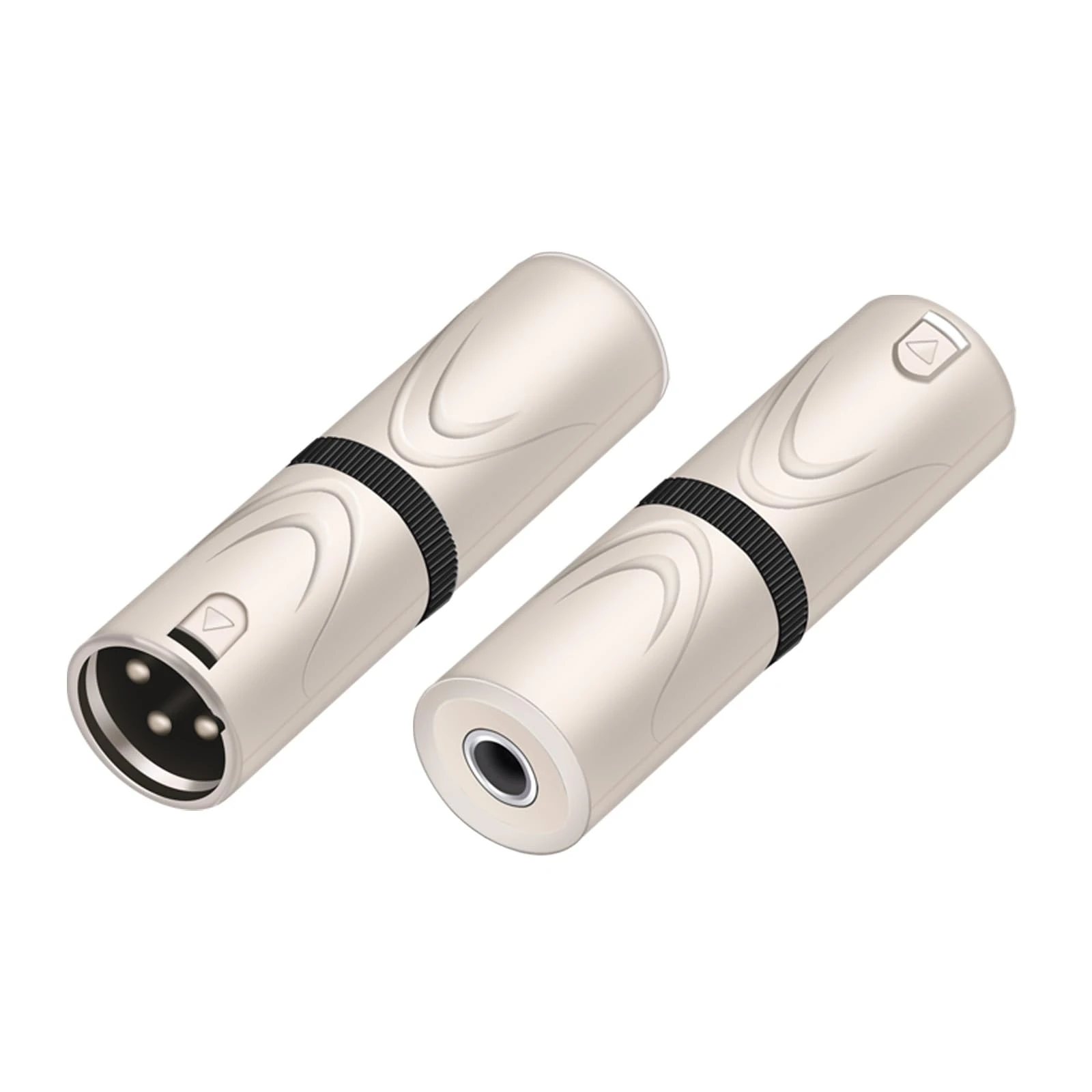2 adaptateurs convertisseurs de connecteur audio, 1/4 de pouce, prise mono TS 6,35 mm vers connecteur XLR mâle/femelle à 3 broches, pour microphone et table de mixage, contacts en nickel.