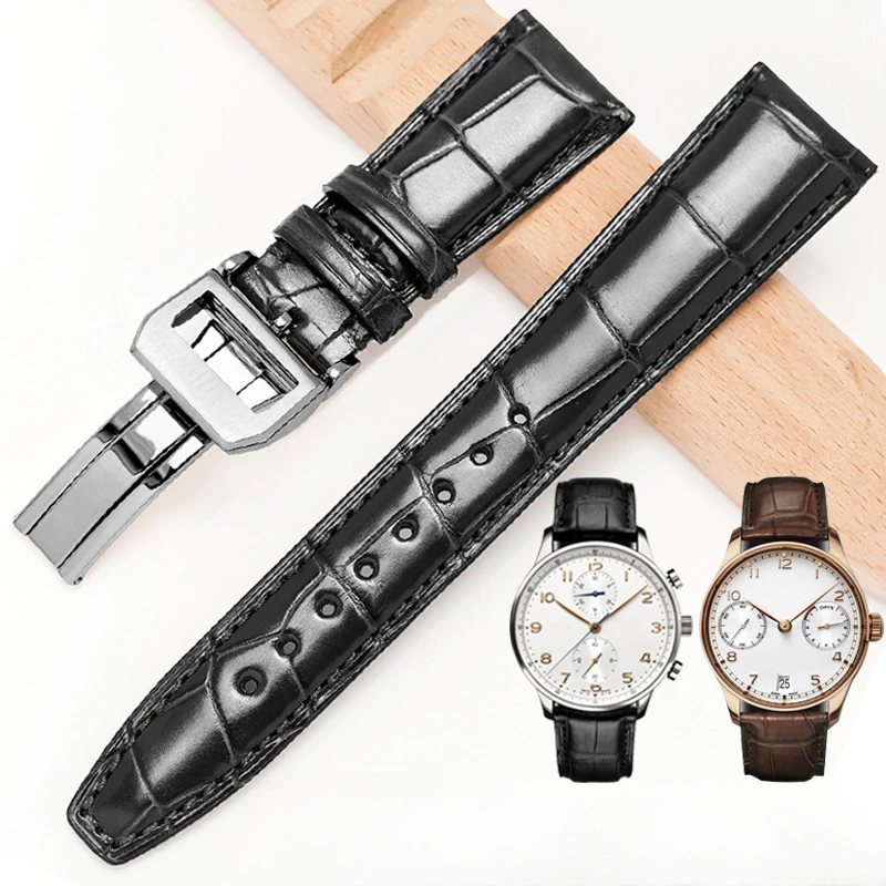 Suitable for Portugieser Portofino Pilot's Watches Strap, Strap  Men's, Crocodile  Strap